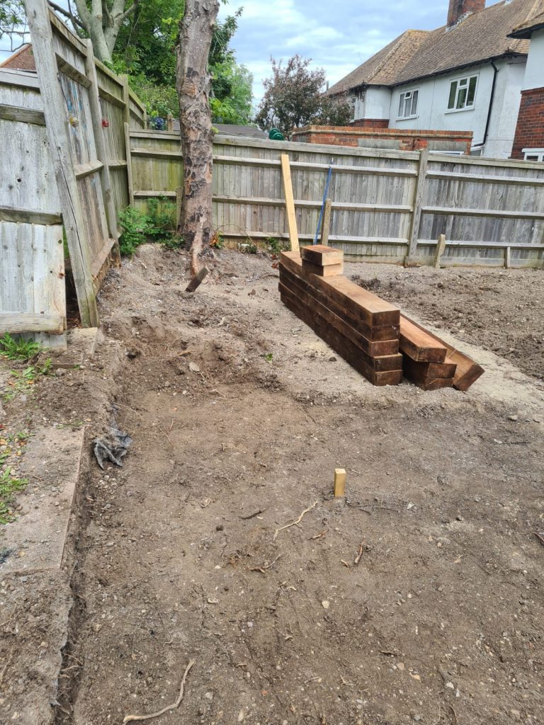 garden-landscape-preparation-with-fence-and-tree